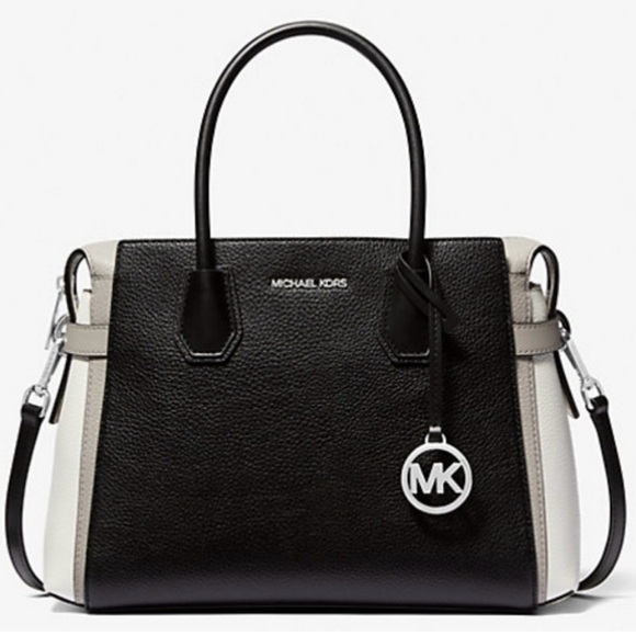 NWT Michael Kors Mercer Medium Color-Block Belted Satchel - Picture 1 of 13